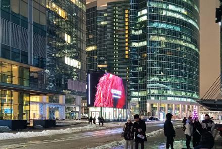 Corner Outdoor Advertising LED Billboard Display Projects Case